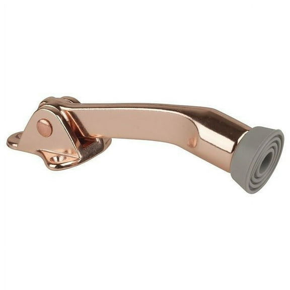 Rockwood Lever Door Holder,Pol Brass,Cast Zinc 458.3
