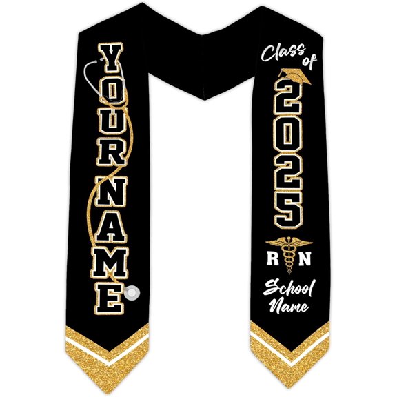 Custom Nurse Sash Graduation, RN Graduation Stole Gifts for Friends Nursing Student Senior Class Of 2025