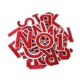 thumbnail image 4 of Parches Bordados Strade Fareast Limited para Coser Letras y Números Rojo, 4 of 8