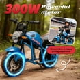 thumbnail image 5 of 24V 9AH Electric Dirt Bike, 12 MPH & 110lb Max, 350W Ride On Toy for Big Kids w/14in EVA Wheels & Metal Frame, Twist Grip Throttle, Dual Suspension, Music, Light, Kids Motorcycle for Kids 6+, Blue, 5 of 7