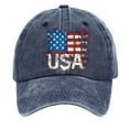 thumbnail image 2 of Uaswgudfs Patriotic USA Baseball Cap with Embroidered US Flag - 4th of July & Independence Day Celebration Hats Navy, 2 of 3