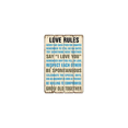 thumbnail image 1 of Love Rules Wooden Sign Wall Decor, 1 of 1