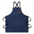 thumbnail image 1 of Delantal de lona de moda para el hogar, cocina, jardinería, vestido de trabajo, delantal de trabajo de cocina para restaurante para mujer, 1 of 5