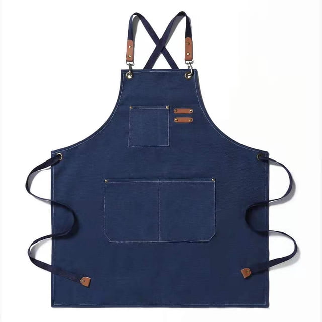 Delantal de lona de moda para el hogar, cocina, jardinería, vestido de trabajo, delantal de trabajo de cocina para restaurante para mujer
