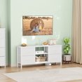thumbnail image 3 of GIKPAL Modern TV Stand with 4 Drawer Dressers for TVs up to 50", Wood & Metal White, 3 of 9