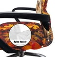 thumbnail image 5 of ZIATUBLES Desk Computer Chair Slipcovers Soft Washable Rotating Chair Cover Stretch Spandex Fabric Home Office Chair Covers Removable Furniture Protector Cover, S, Hedgehog Maple Leaf Fruit, 5 of 7