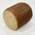 thumbnail image 5 of BBH Homes Handmade Beige Leather Round Pouf Ottoman BBBACPF0008 Indoor Decor, 5 of 9