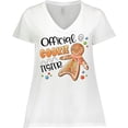 thumbnail image 3 of Inktastic Official Cookie Tester Cute Gingerbread Women's Plus Size V-Neck T-Shirt, 3 of 5