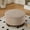 Camel, variant on Christopher Knight Home 29" Round Upholstered Ottoman, Solid Wood Base, Accent Footstool or Coffee Table, Beige