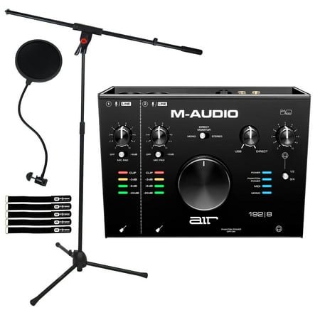 Air 192|8 USB MIDI Home Audio Recording Interface w Software & Mic Stand