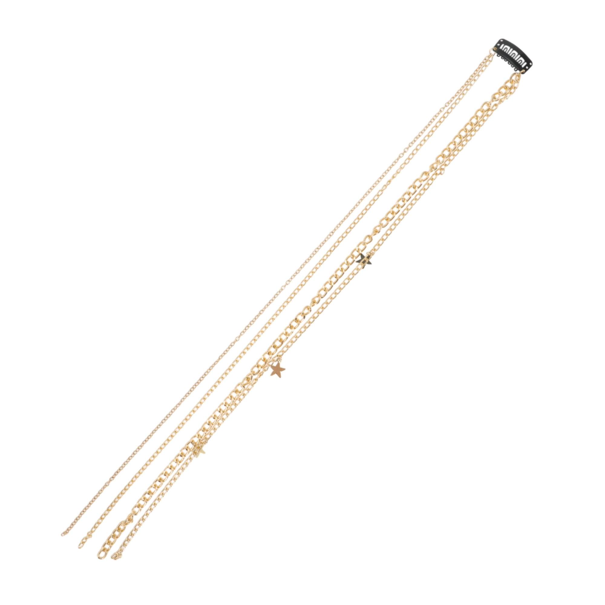 Unique Bargains Stylish Fashion Braided Hair Chain 1Pc for Elegant Looks Gold Tone
