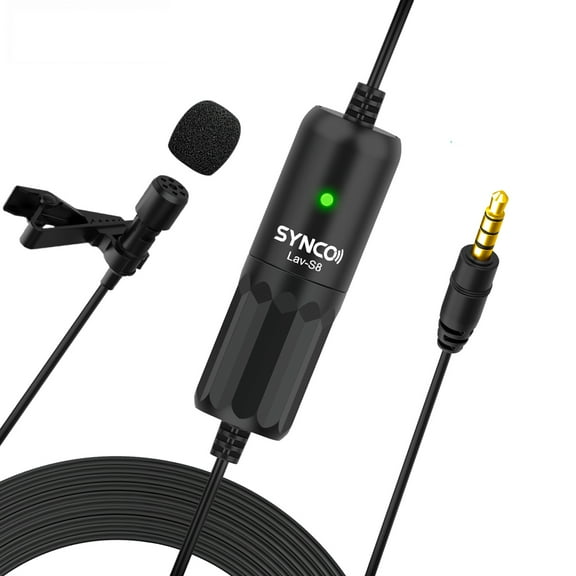 Microphones,Dslr Camera 8m/ 26.2ft Cable Pc Video Lav-s8 Professional Clip-on Lav-s8 Mic Noise Mic Noise Reduction Clip-on Mic Camera 1 Pc Interview Recor Eryue Lav-s8