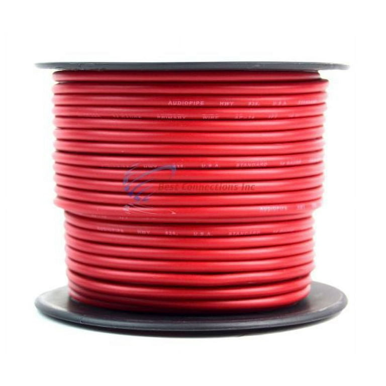 14 GAUGE WIRE RED & BLACK POWER GROUND 100 FT EACH PRIMARY STRANDED COPPER  CLAD - Best Connections
