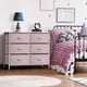 thumbnail image 2 of Songqin Dresser with 6 Drawers Fabric Storage Tower Organizer – Steel Frame, Wood Top, Easy Pull Bins for Bedroom, Closet, Hallway, Office-Pink, 2 of 6