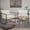 Beige, variant on LOGYAT Modern Accent Chair with Square Metal Frame, Soft Upholstered Cushion, Armrests, 27.6" Compact Design, Easy Assembly for Living Room, Beige