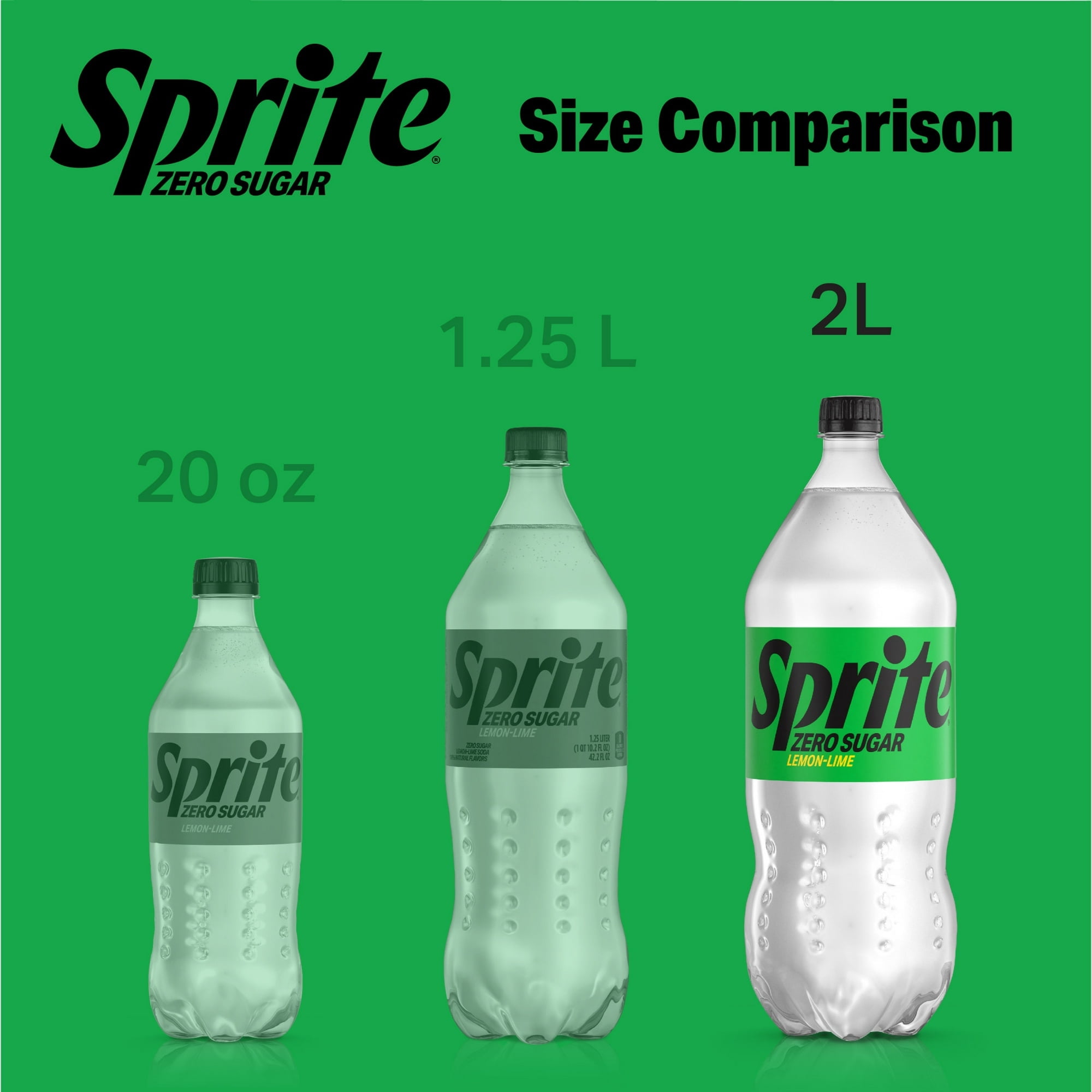Sprite Zero Sugar Lemon Lime Soda Pop, 2 Liter Bottle (Pack of 4)