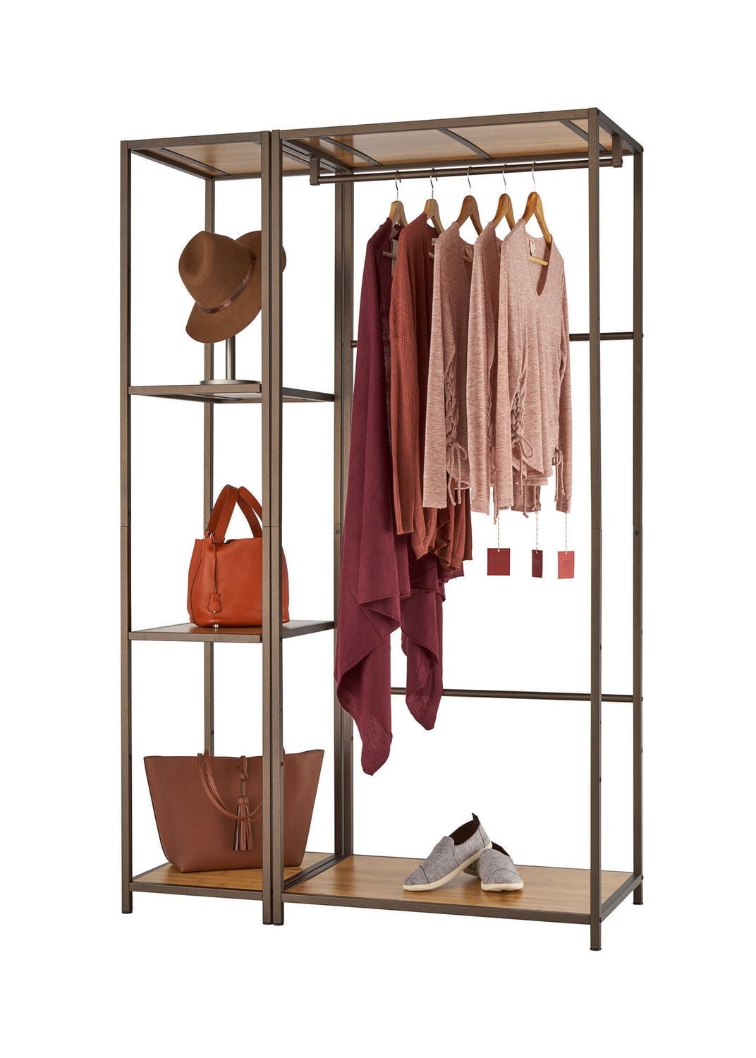 TRINITY Modular Bamboo Closet Organizer | 2-Piece Set