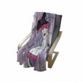 thumbnail image 4 of Grunge Soft Flannel Fleece Blanket, Noble Lady from the Past with Nostalgic Hat on Vintage Backdrop with Grunge Details, Cozy Plush for Indoor and Outdoor Use, 60" x 80", Pink Purple, by Ambesonne, 4 of 6