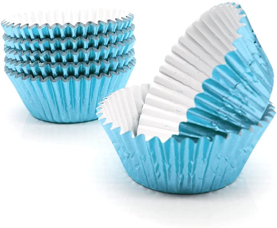 myclong Gold Cupcake Liners,Standard Gold Foil Cupcake Liners Wrappers