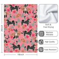thumbnail image 3 of 2 Pcs Funny Kitchen Towels,Shiba Inu Dog and Flower Floral Microfiber Dish Towels,Kitchen Tea Towels,Kitchen Towel Set (18" X 26"), 3 of 3