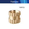 thumbnail image 3 of Wekity M3x4mm Female Thread Knurled Nuts,200PCS Hx4mm OD Brass Threaded Insert Embedment Nuts Hydraulic Welded Joint Injection Molding Assortment Kit for 3D Printing Injection Molding-0621, 3 of 5