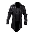 thumbnail image 1 of Chaqueta de cuero de motocicleta de gran tamaño para hombres europeos y americanos, ropa para hombres, 1 of 5
