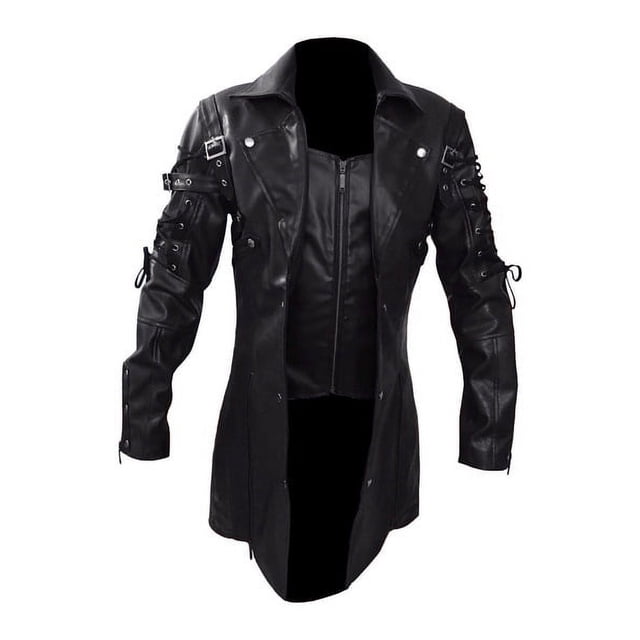 Chaqueta de cuero de motocicleta de gran tamaño para hombres europeos y americanos, ropa para hombres