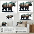 thumbnail image 4 of Designart Double Exposure Of A Bear With Forest II Canvas Wall Art, 4 of 5