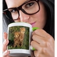 thumbnail image 2 of 3drose, Kenya, Masai Mara Game Reserve. Cheetah Cubs-af42 Gje0058 - Gavriel Jecan, 15oz Two-tone Green Mug, 2 of 6
