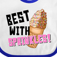thumbnail image 4 of Inktastic Best with Sprinkles Ice Cream Twist Cone Boys or Girls Baby Bib, 4 of 4