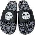 thumbnail image 1 of Nightmare Before Christmas Jack Skellington Logo Slides Sandals-Size 9, 1 of 1