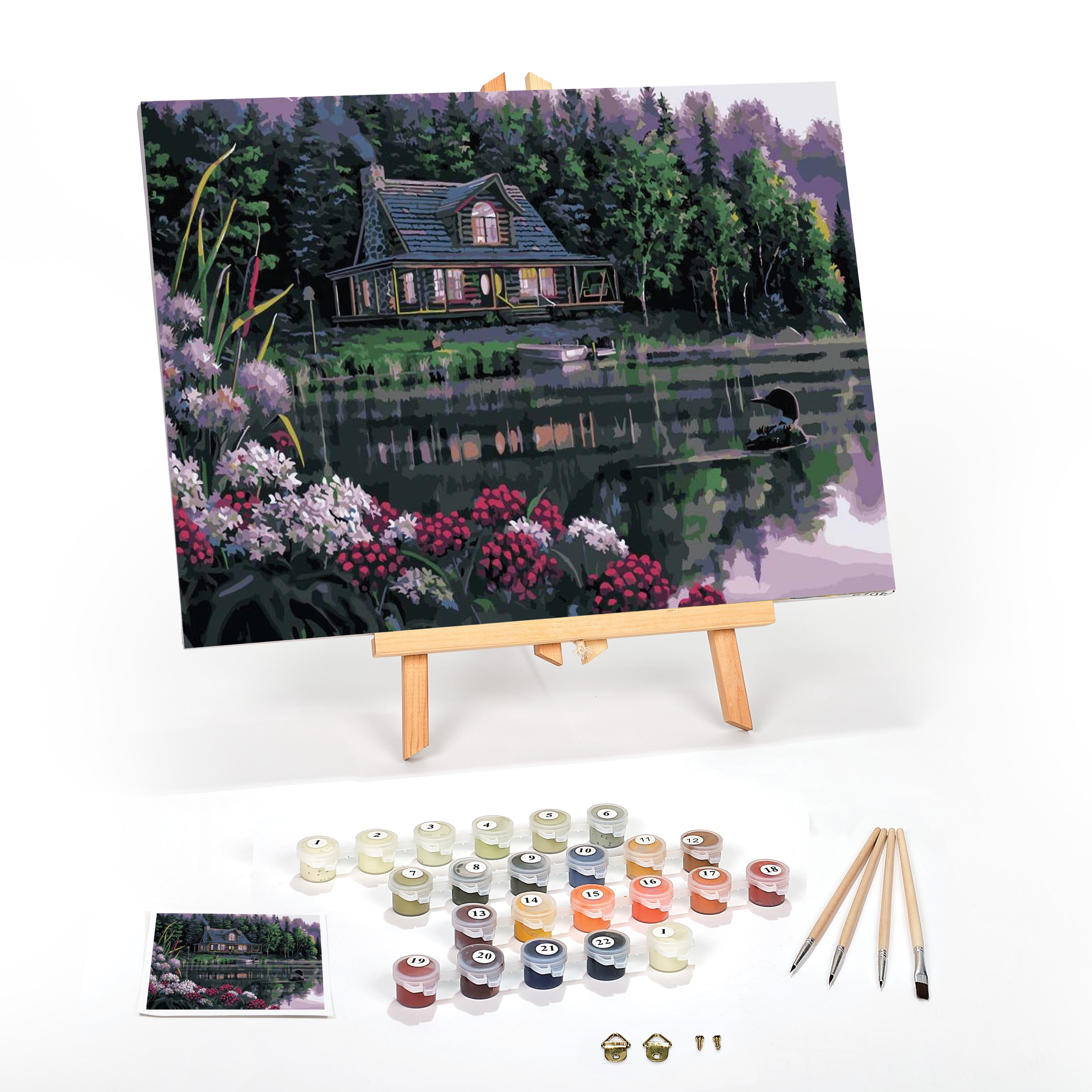 Paint by Number for Adults Beginner Complete PreFramed DIY Kit on Canvas Ledgebay Paint By