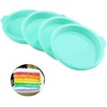 thumbnail image 1 of Silicone Cake Pan - Rainbow Cake Pans 6 Inch Round Silicone Baking Pan Layer Cake Pan Set for Rainbow Cake Resin, 1 of 8