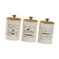 thumbnail image 4 of Tnarru 3 Pieces Kitchen Canisters for Countertop Coffee Tea Sugar Containers Jars Stylish Farmhouse Restaurants Decor Dustproof Lids vintage, 4 of 8
