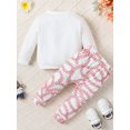 thumbnail image 4 of Bagilaanoe 2pcs Baby Girl Pants Set Toddler Long Sleeve Sweatshirt Tops + Leggings 6M 12M 18M 24M 3T 4T Kids Casual Clothes, 4 of 8