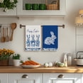 thumbnail image 4 of Blue Rabbits Bunny Bow Easter Kitchen Towels Dish Towels, 18x26 Inch Celadon Spring Farmhouse Holiday Decoration Hand Towels Set of 2, 4 of 6