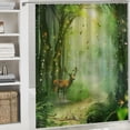 thumbnail image 6 of Orinice Deer Bathroom Decor Set with Hooks - Colorful Luxurious Polyester Fabric Shower Curtain Set for Home Decoration 36x72, 6 of 7