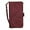 Detachable--Claret, variant on Compatible with iPhone 13 Wallet Phone Case with Card Holder, PU Leather Zipper Pocket Magnetic Detachable Flip Case with Wrist Strap (Claret)