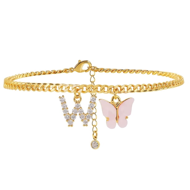 Tobilleras para mujer, tobilleras con iniciales, pulseras de playa para mujer, tobillera de 26 letras, pulseras de tobillo, joyería de playa, pulseras de playa