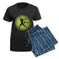 thumbnail image 5 of CafePress - Ipitch Fastpitch Softball Women's Dark Pajamas - Women's Short Sleeve Print T-Shirt and Pants Dark Cotton Pajama Set, 5 of 7