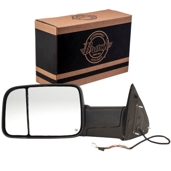 Brock Power Towing Mirror for 2011-2012 1500 Flip-Up Turn Signal Indicator Puddle Lamp Heated Left