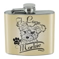 thumbnail image 1 of I Love My Morkie Morkshire Terrier Stainless Steel 5oz Hip Drink Kidney Flask, 1 of 3