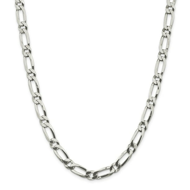 AA Jewels - Solid 925 Sterling Silver 8.1mm Chain Necklace - with ...