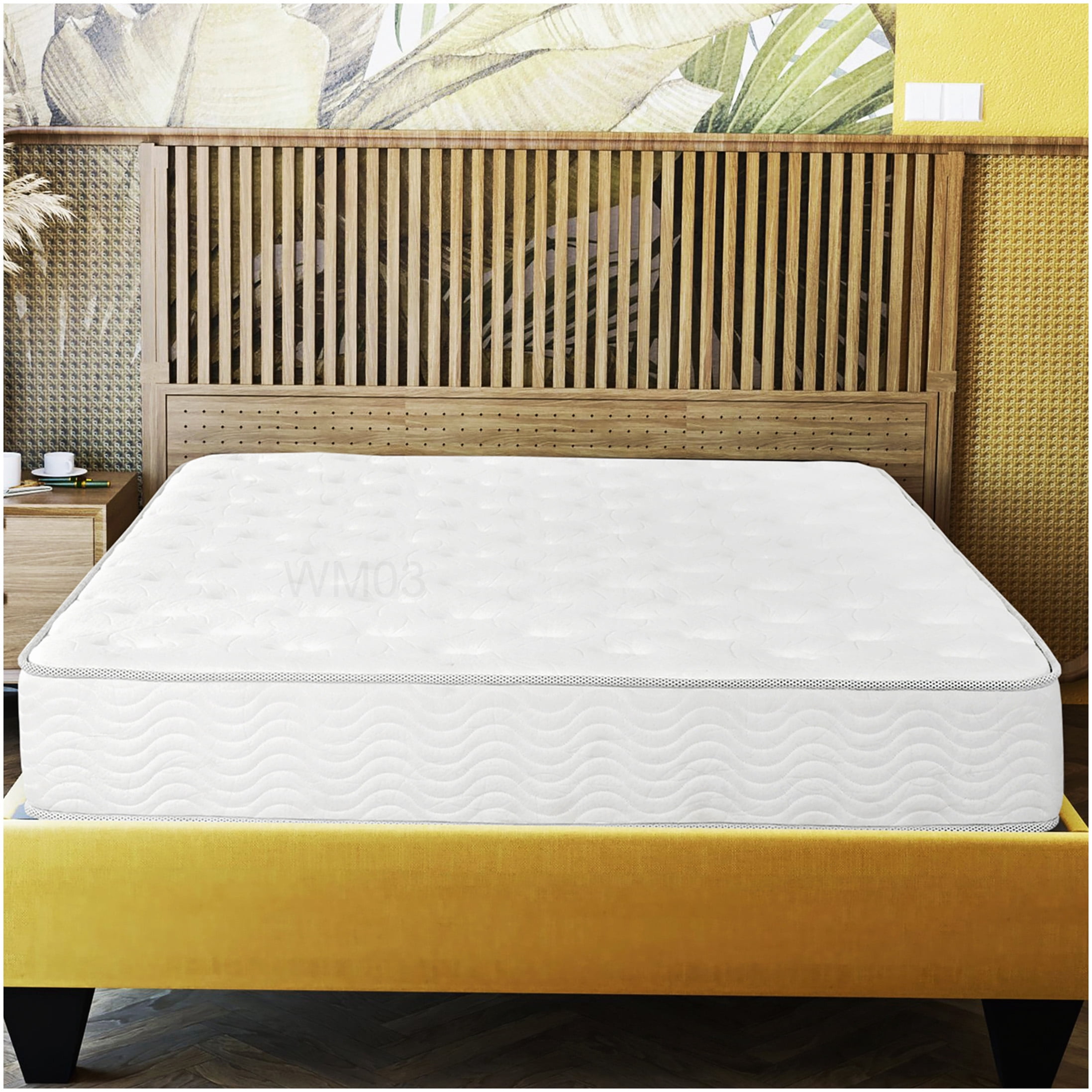 CHAMPFLAG CertiPUR-US Certified Medium Firm Mattress, King Size 9 Inch with Edge Support & Motion Isolation, Bed in a Box