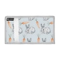 thumbnail image 2 of JIALIOU Nylon Trifold Card Wallet with ID Window Zipper Pocket for Men Women Teen Hand Drawn Rabbit and Carrot, 2 of 7