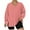 004 Pink, variant on Women's Plus Size Long Sleeve Tunic Tops V-Neck Loose Fit Dressy Tops Casual Side Split Shirts Tee