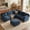 Blue, variant on WACASA 102" Velvet Modular Sectional Sofa with Storage Ottoman, Tool-Free Assembly L Shaped Cloud Couch for Living Room, 3-Seat, Green