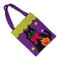 thumbnail image 2 of Bolso De Mano De Halloween De Tela No Tejida Truco O Trato Decoración De Fiesta En El Hogar Bolso De Almacenamiento(Gato Negro), 2 of 14
