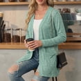 thumbnail image 6 of Lightweight Cardigan Sweaters for Women Casual Open Front Long Sleeve Cardigans with Pockets Trendy,Light Green L, 6 of 7