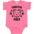 thumbnail image 3 of Inktastic Pawsitive Vibes with Pawprints and Cat Face Cat Pun Boys or Girls Baby Bodysuit, 3 of 5